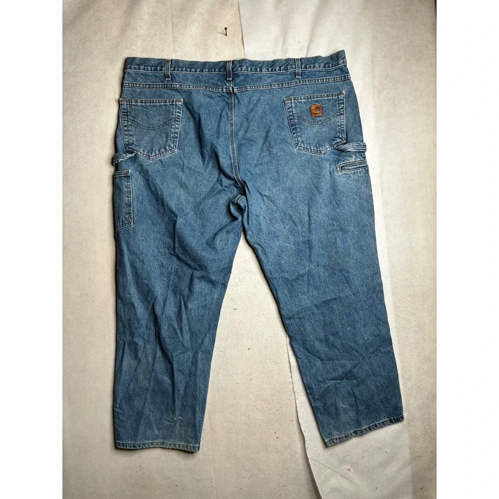 Carhartt‎ B171 DST Mens Relaxed Fit Carpenter Jeans Blue Denim 50x30